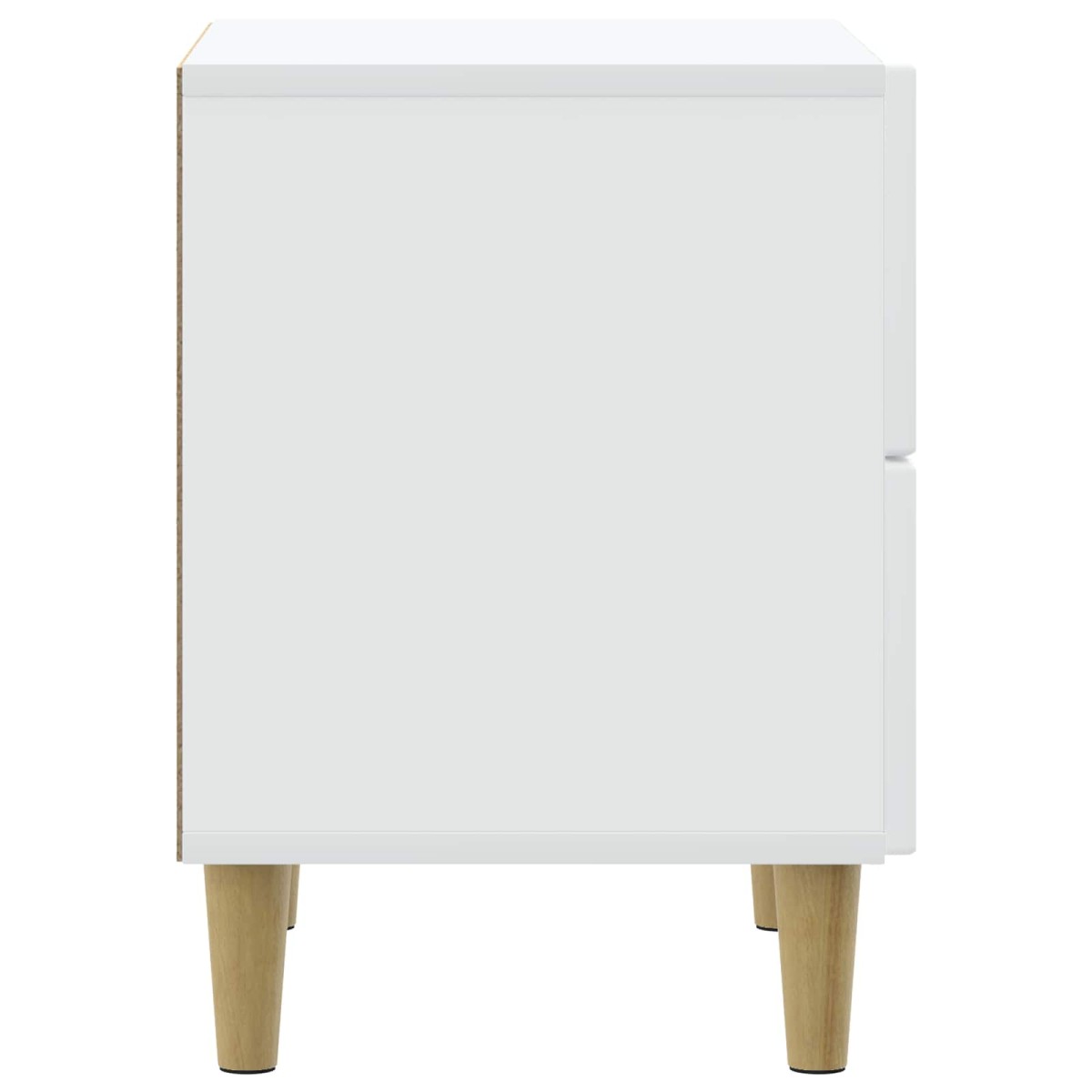 vidaXL Κομοδίνο με συρτάρι Λευκό 43 x 34,5 x 48 εκ Επεξεργασμένο Ξύλο