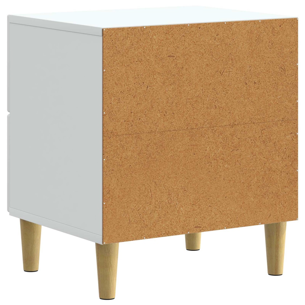 vidaXL Κομοδίνο με συρτάρι Λευκό 43 x 34,5 x 48 εκ Επεξεργασμένο Ξύλο