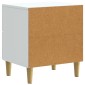 vidaXL Κομοδίνο 2 τεμ. Λευκό 43 x 34,5 x 48 εκ Επεξεργασμένο Ξύλο