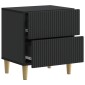 vidaXL Κομοδίνο Μαύρο 43 x 34,5 x 48 εκ Επεξεργασμένο Ξύλο