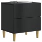 vidaXL Κομοδίνο 2 τεμ. Μαύρο 43 x 34,5 x 48 εκ Επεξεργασμένο Ξύλο