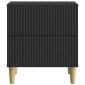 vidaXL Κομοδίνο 2 τεμ. Μαύρο 43 x 34,5 x 48 εκ Επεξεργασμένο Ξύλο