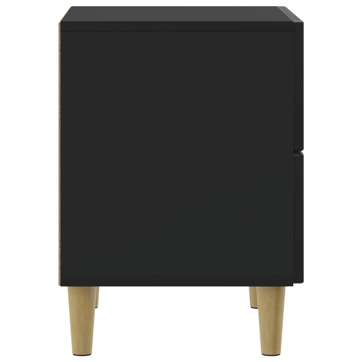 vidaXL Κομοδίνο 2 τεμ. Μαύρο 43 x 34,5 x 48 εκ Επεξεργασμένο Ξύλο