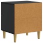 vidaXL Κομοδίνο 2 τεμ. Μαύρο 43 x 34,5 x 48 εκ Επεξεργασμένο Ξύλο