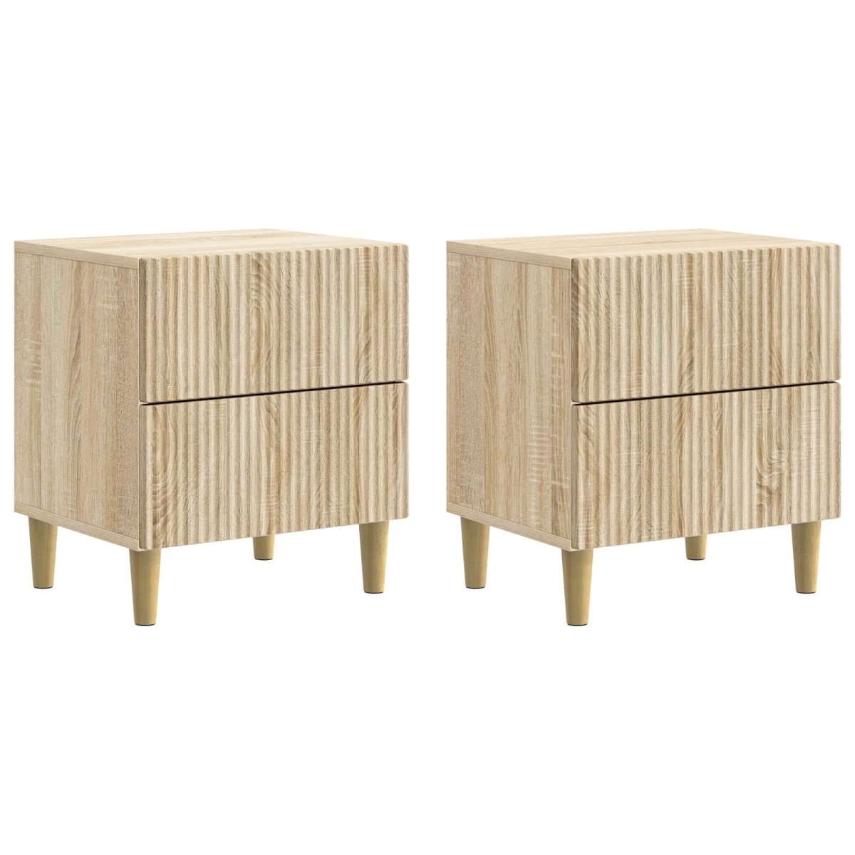 vidaXL Κομοδίνο 2 τεμ. Sonoma Δρυς 43 x 34,5 x 48 εκ