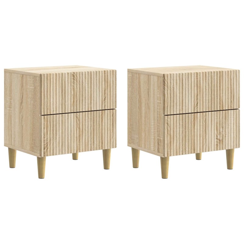 vidaXL Κομοδίνο 2 τεμ. Sonoma Δρυς 43 x 34,5 x 48 εκ