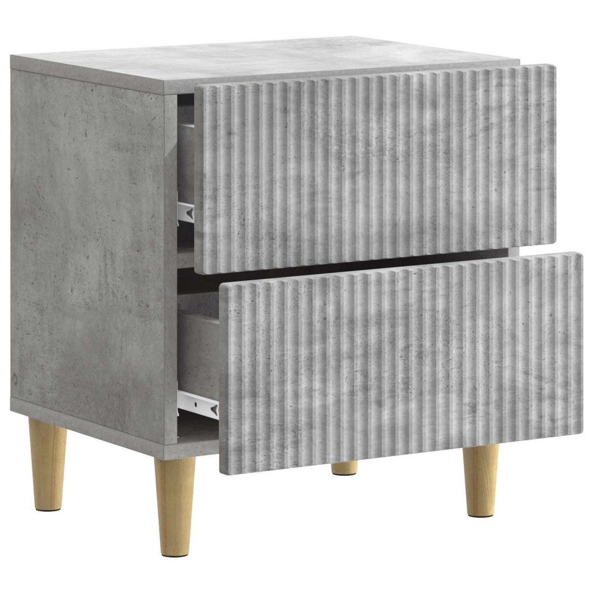 vidaXL Κομοδίνο Γκρι Σκυροδέματος 43 x 34,5 x 48 εκ Επεξεργασμένο Ξύλο