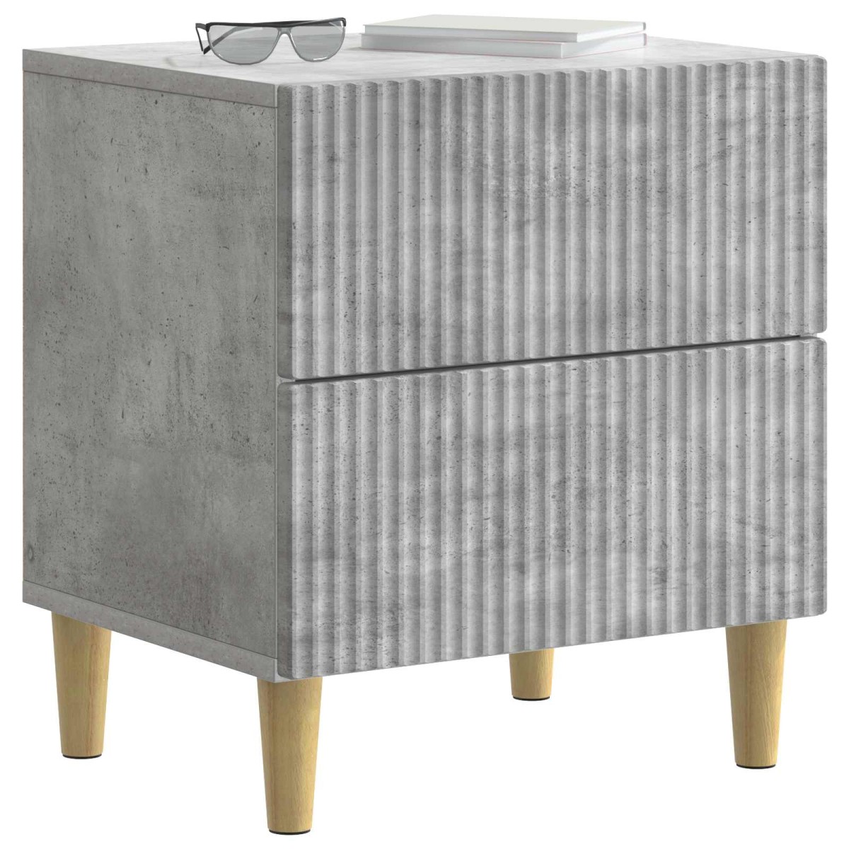 vidaXL Κομοδίνο 2 τεμ. Γκρι Σκυροδέματος 43 x 34,5 x 48 εκ