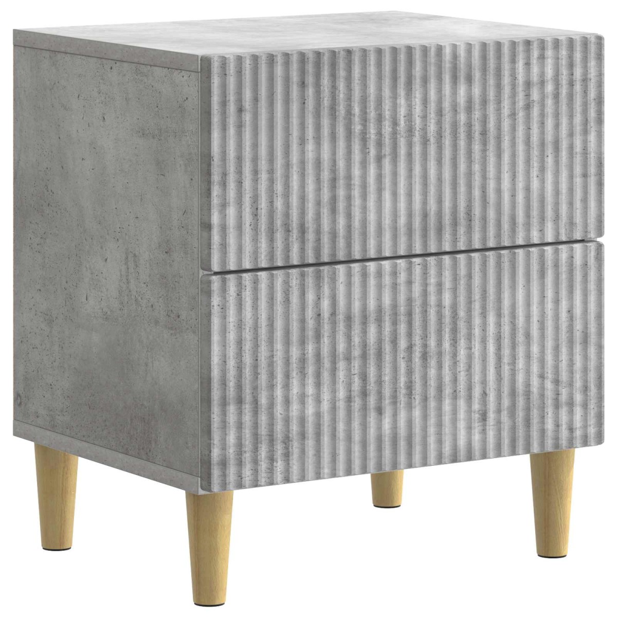 vidaXL Κομοδίνο 2 τεμ. Γκρι Σκυροδέματος 43 x 34,5 x 48 εκ