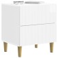 vidaXL Κομοδίνο Γυαλιστερό Λευκό 43 x 34,5 x 48 εκ Επεξεργασμένο Ξύλο