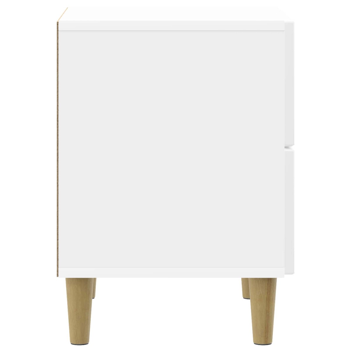 vidaXL Κομοδίνο Γυαλιστερό Λευκό 43 x 34,5 x 48 εκ Επεξεργασμένο Ξύλο