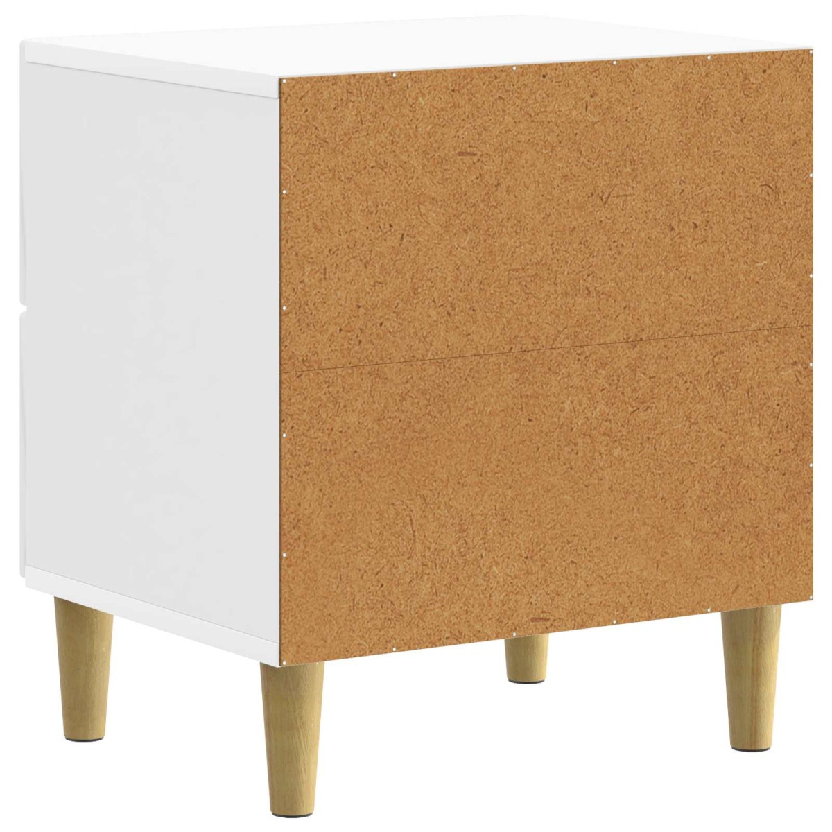 vidaXL Κομοδίνο 2 τεμ. Γυαλιστερό Λευκό 43 x 34,5 x 48 εκ