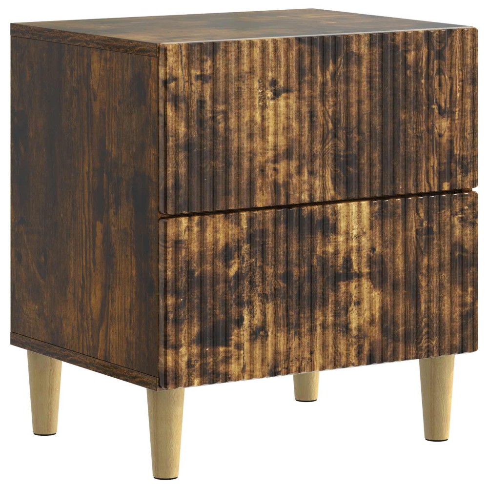vidaXL Κομοδίνο Καπνισμένο Ξύλο Δρυός 43 x 34,5 x 48 εκ