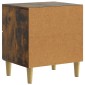 vidaXL Κομοδίνο Καπνισμένο Ξύλο Δρυός 43 x 34,5 x 48 εκ