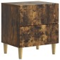 vidaXL Κομοδίνο 2 τεμ. Καπνισμένο Ξύλο Δρυός 43 x 34,5 x 48 εκ