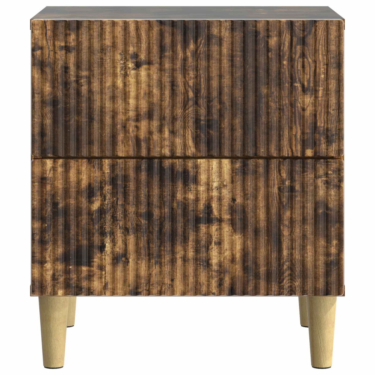 vidaXL Κομοδίνο 2 τεμ. Καπνισμένο Ξύλο Δρυός 43 x 34,5 x 48 εκ
