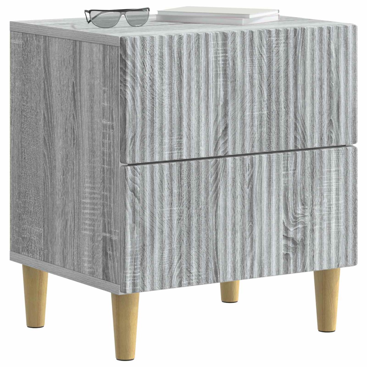 vidaXL Κομοδίνο 2 τεμ. Γκρι Sonoma 43 x 34,5 x 48 εκ