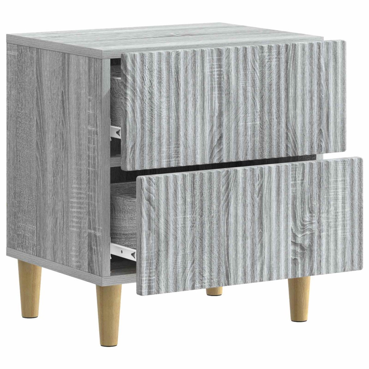 vidaXL Κομοδίνο 2 τεμ. Γκρι Sonoma 43 x 34,5 x 48 εκ