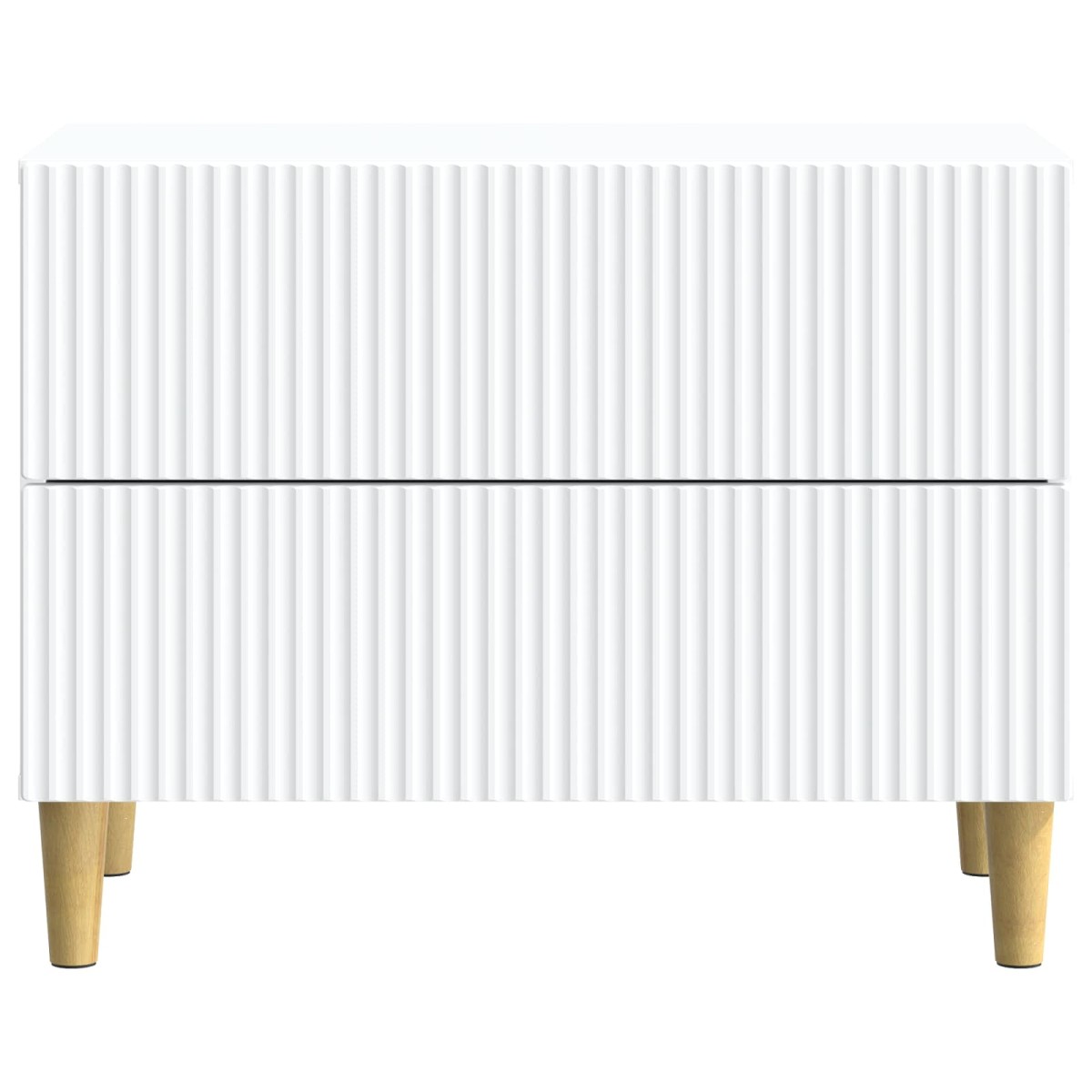 vidaXL Κομοδίνο με συρτάρι Λευκό 62 x 34,5 x 48 εκ Επεξεργασμένο Ξύλο