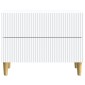 vidaXL Κομοδίνο με συρτάρι Λευκό 62 x 34,5 x 48 εκ Επεξεργασμένο Ξύλο