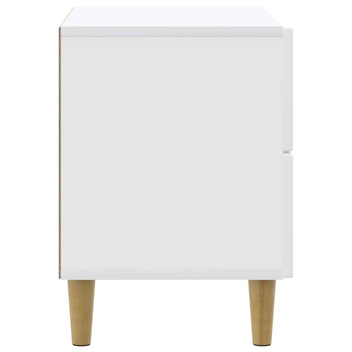 vidaXL Κομοδίνο με συρτάρι Λευκό 62 x 34,5 x 48 εκ Επεξεργασμένο Ξύλο