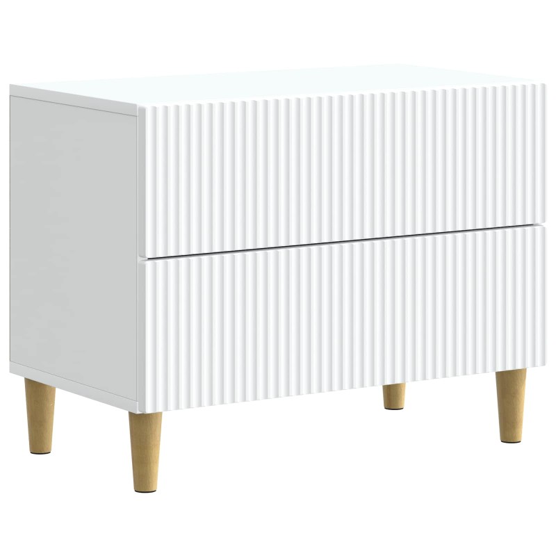 vidaXL Κομοδίνο με συρτάρι Λευκό 62 x 34,5 x 48 εκ Επεξεργασμένο Ξύλο