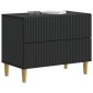 vidaXL Κομοδίνο με συρτάρι Μαύρο 62 x 34,5 x 48 εκ Επεξεργασμένο Ξύλο