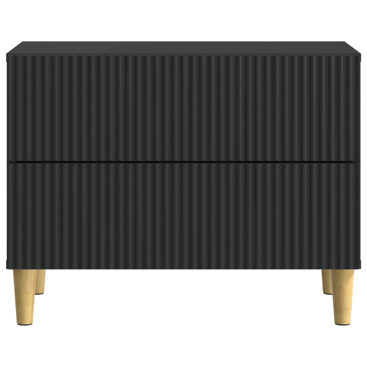 vidaXL Κομοδίνο με συρτάρι Μαύρο 62 x 34,5 x 48 εκ Επεξεργασμένο Ξύλο
