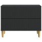 vidaXL Κομοδίνο με συρτάρι Μαύρο 62 x 34,5 x 48 εκ Επεξεργασμένο Ξύλο