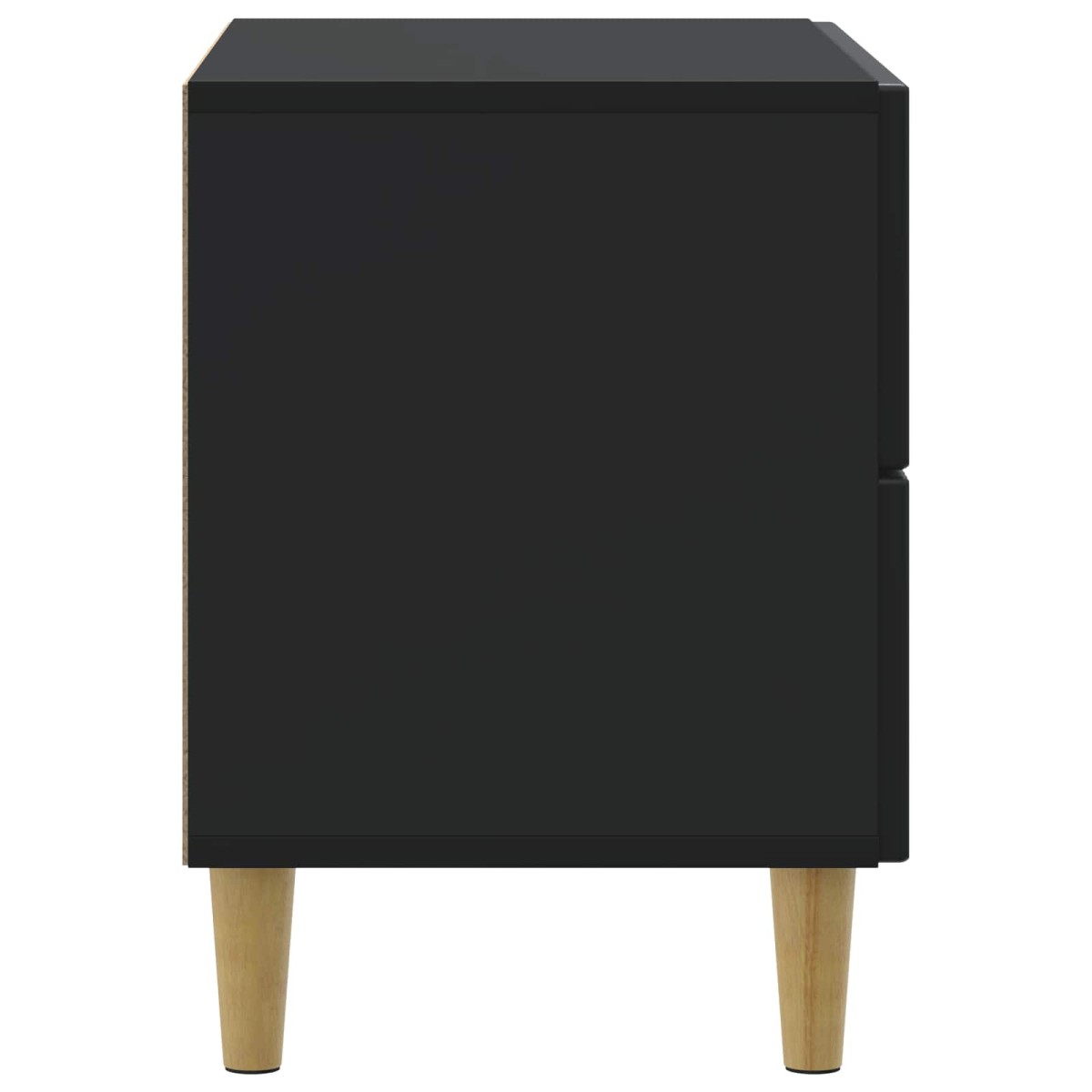 vidaXL Κομοδίνο με συρτάρι Μαύρο 62 x 34,5 x 48 εκ Επεξεργασμένο Ξύλο