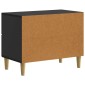 vidaXL Κομοδίνο με συρτάρι Μαύρο 62 x 34,5 x 48 εκ Επεξεργασμένο Ξύλο
