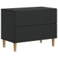vidaXL Κομοδίνο με συρτάρι Μαύρο 62 x 34,5 x 48 εκ Επεξεργασμένο Ξύλο