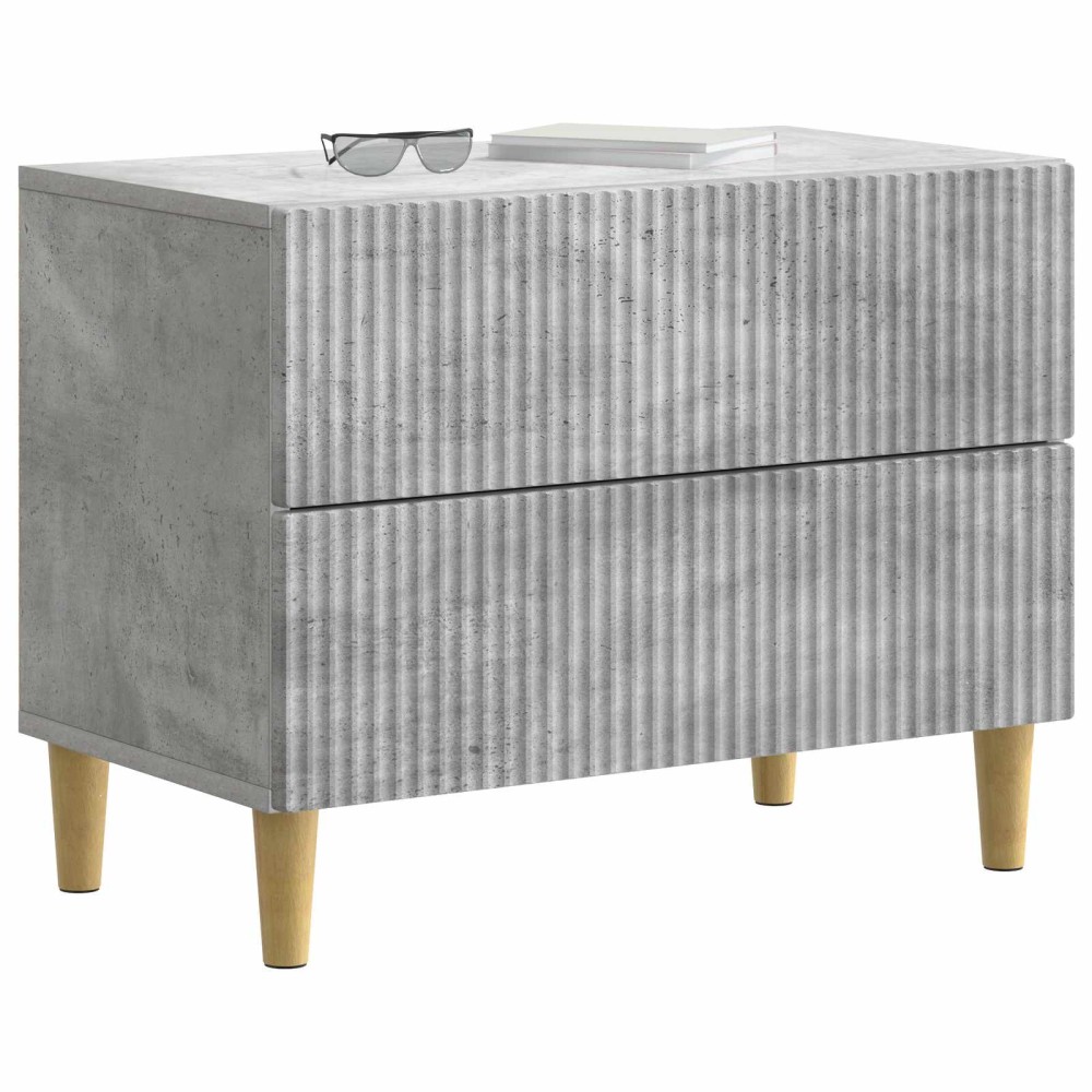 vidaXL Κομοδίνο Γκρι Σκυροδέματος 62 x 34,5 x 48 εκ Επεξεργασμένο Ξύλο
