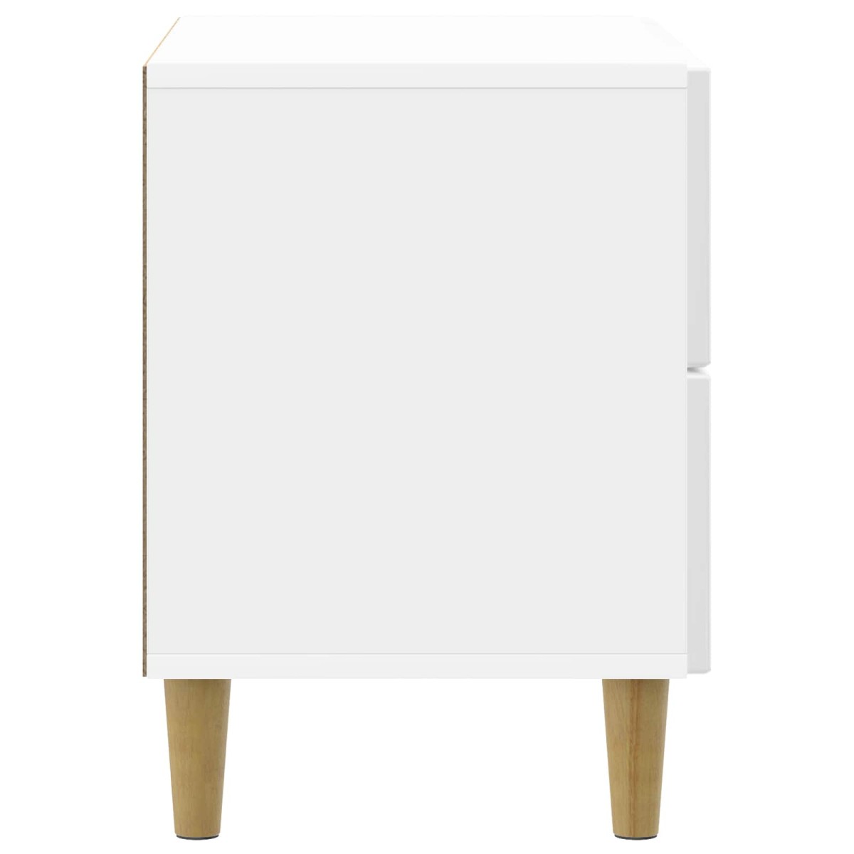 vidaXL Κομοδίνο Γυαλιστερό Λευκό 62 x 34,5 x 48 εκ Επεξεργασμένο Ξύλο