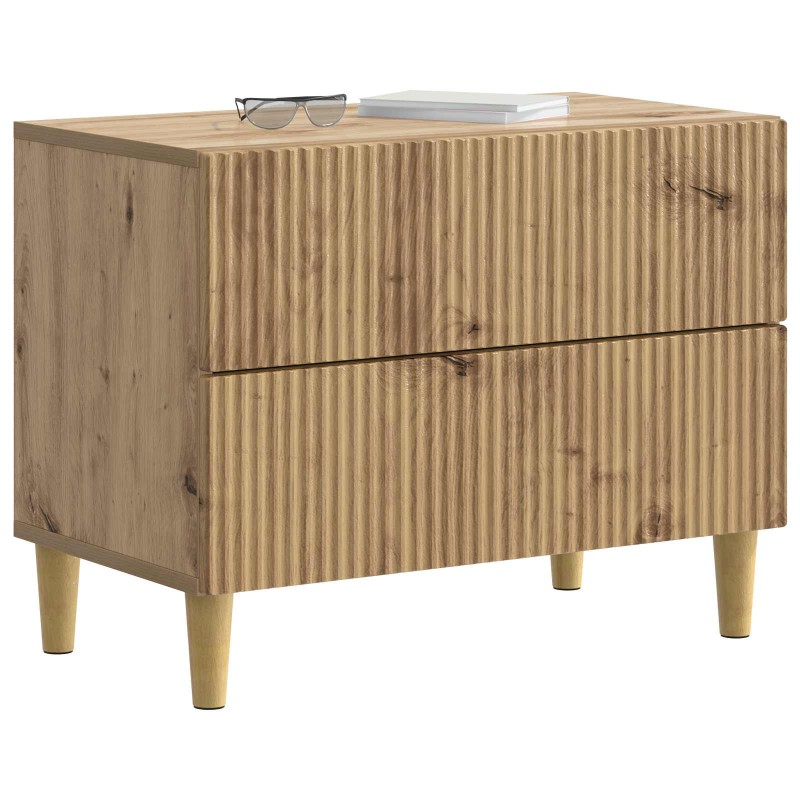 vidaXL Κομοδίνο Artisan Δρυς 62 x 34,5 x 48 εκ Επεξεργασμένο Ξύλο