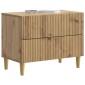 vidaXL Κομοδίνο Artisan Δρυς 62 x 34,5 x 48 εκ Επεξεργασμένο Ξύλο