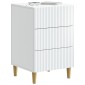 vidaXL Κομοδίνο με συρτάρι Λευκό 43 x 41 x 66,5 εκ. Επεξεργασμένο Ξύλο