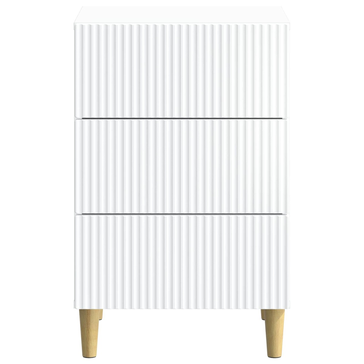 vidaXL Κομοδίνο με συρτάρι Λευκό 43 x 41 x 66,5 εκ. Επεξεργασμένο Ξύλο