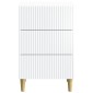 vidaXL Κομοδίνο με συρτάρι Λευκό 43 x 41 x 66,5 εκ. Επεξεργασμένο Ξύλο