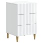 vidaXL Κομοδίνο με συρτάρι Λευκό 43 x 41 x 66,5 εκ. Επεξεργασμένο Ξύλο