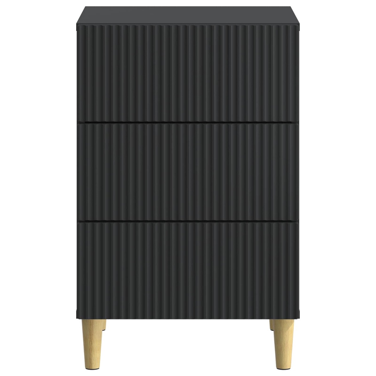 vidaXL Κομοδίνο Μαύρο 43 x 41 x 66,5 εκ. Επεξεργασμένο Ξύλο