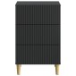 vidaXL Κομοδίνο Μαύρο 43 x 41 x 66,5 εκ. Επεξεργασμένο Ξύλο