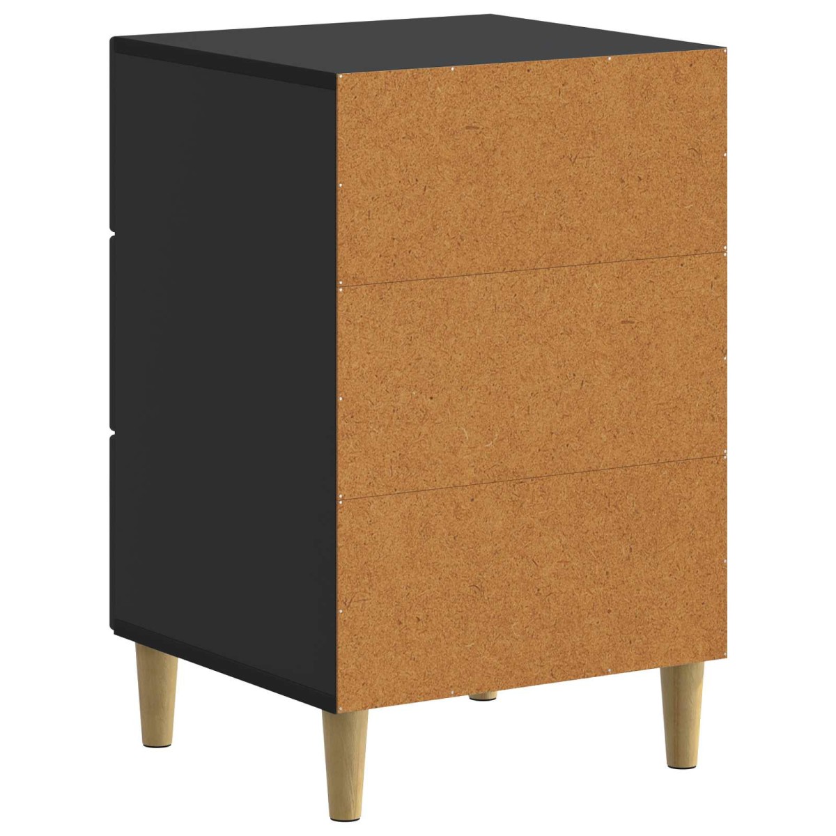 vidaXL Κομοδίνο Μαύρο 43 x 41 x 66,5 εκ. Επεξεργασμένο Ξύλο