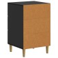 vidaXL Κομοδίνο Μαύρο 43 x 41 x 66,5 εκ. Επεξεργασμένο Ξύλο
