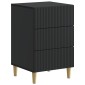 vidaXL Κομοδίνο Μαύρο 43 x 41 x 66,5 εκ. Επεξεργασμένο Ξύλο