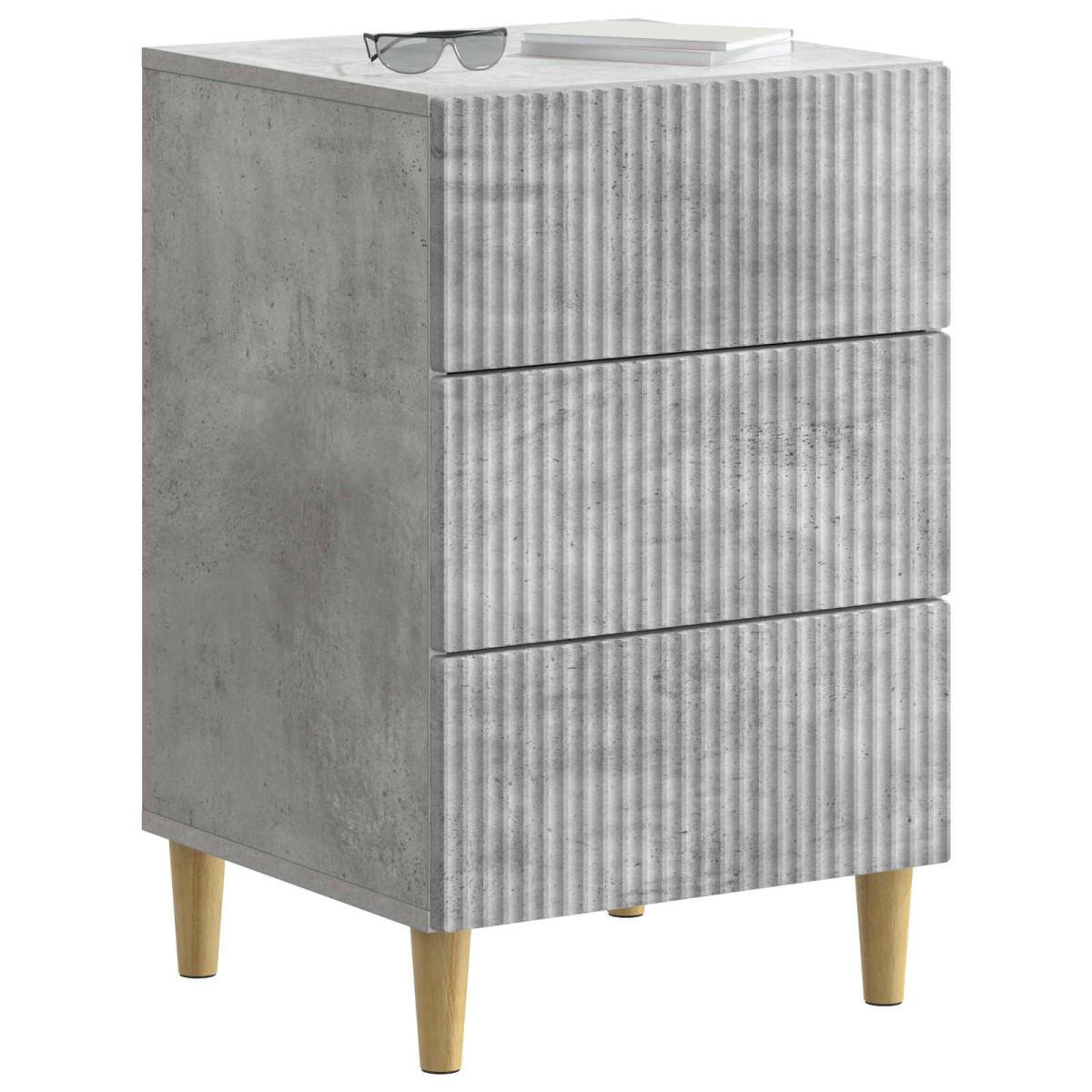 vidaXL Κομοδίνο Γκρι Σκυροδέματος 43 x 41 x 66,5 εκ.