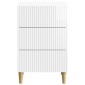vidaXL Κομοδίνο Γυαλιστερό Λευκό 43 x 41 x 66,5 εκ. Επεξεργασμένο Ξύλο