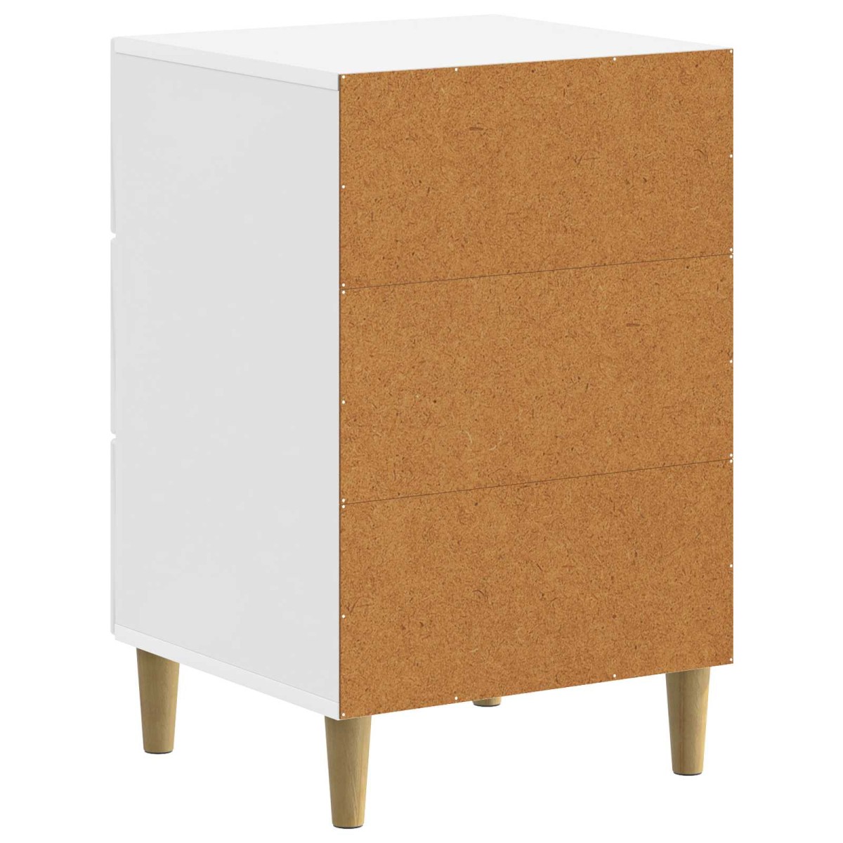 vidaXL Κομοδίνο Γυαλιστερό Λευκό 43 x 41 x 66,5 εκ. Επεξεργασμένο Ξύλο