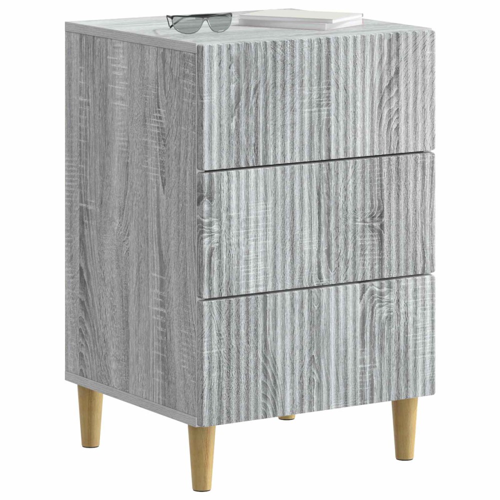 vidaXL Κομοδίνο Γκρι Sonoma 43 x 41 x 66,5 εκ. Επεξεργασμένο Ξύλο