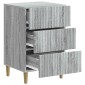 vidaXL Κομοδίνο Γκρι Sonoma 43 x 41 x 66,5 εκ. Επεξεργασμένο Ξύλο